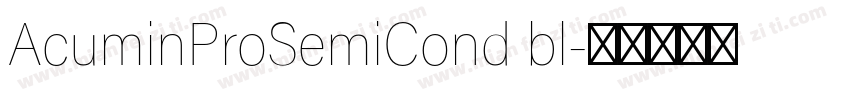 AcuminProSemiCond bl字体转换